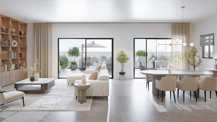 הדמייה של הסלון